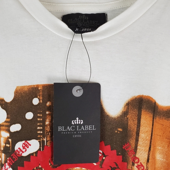 Blac Label Premium White/Copper/Red T-Shirt Sz XL - Picture 2 of 4